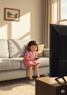 An và Giờ Xem Tivi educational story for 3-6 years children in Vietnamese featuring warm themes