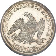 ¼ Dollar "Seated Liberty Quarter" (without motto, with date arrows) - Reverse