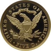 5 Dollars (San Francisco Old Mint Centennial) - Reverse