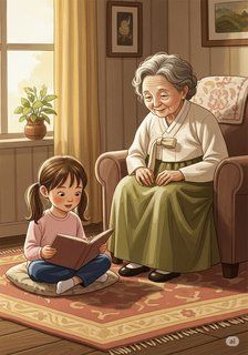 세아와 할머니의 특별한 하루 daily life story for 7-12 years children in Korean featuring warm themes