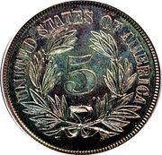 5 Cents "1866 Nickel" (Pattern) - Reverse