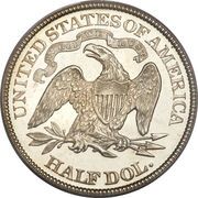 ½ Dollar "Seated Liberty Half Dollar" (without date arrows; with motto) - Reverse