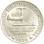 ½ Dollar (Wisconsin Territorial Centennial) - Obverse