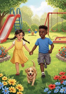 The Great Sharing Adventure educational story for 7-12 years children in English featuring warm themes