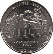 ¼ Dollar "Washington Quarter" (Harpers Ferry National Historical Park, West Virginia) - Reverse