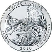 ¼ Dollar "Washington Quarter" (Grand Canyon National Park - Silver 5 oz Bullion) - Reverse