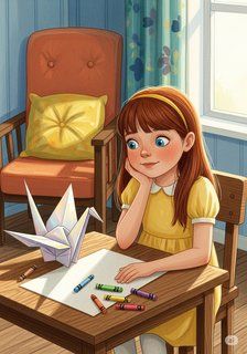 Elara and the Paper Magic fantasy story for 7-12 years children in English featuring warm themes