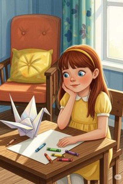Elara and the Paper Magic fantasy story for 7-12 years children in English featuring warm themes