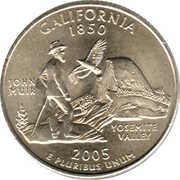 ¼ Dollar "Washington Quarter" (California) - Reverse