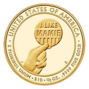10 Dollars (Mamie Eisenhower; Bullion Coinage) - Reverse