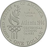 1 Dollar (Atlanta Olympics - High Jump) - Reverse
