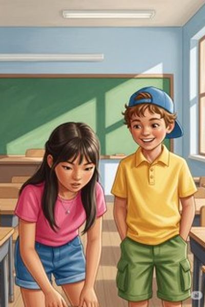 The Mystery of the Missing Mascot mystery story for 7-12 years children in English featuring mysterious themes