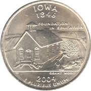 ¼ Dollar "Washington Quarter" (Iowa) - Reverse