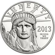 100 Dollars "American Platinum Eagle" (Bullion Coinage) - Obverse