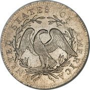 ½ Dollar "Flowing Hair Half Dollar" (small eagle) - Reverse