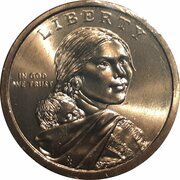 1 Dollar "Native American Dollar" (Trade Routes in the 17th Century) - Obverse
