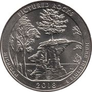 ¼ Dollar "Washington Quarter" (Pictured Rocks National Lakeshore, Michigan) - Reverse