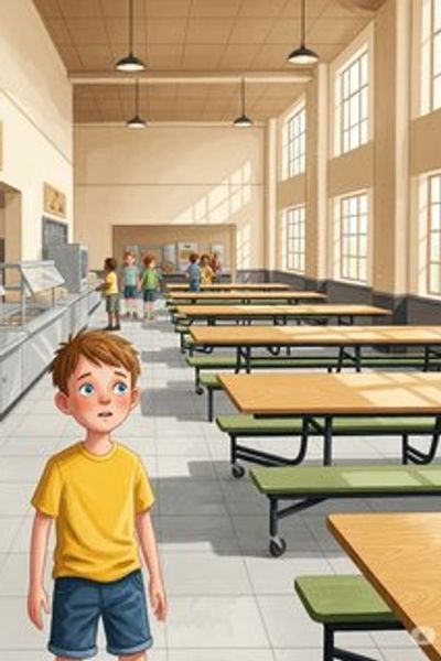 Lunchtime Adventures daily life story for 7-12 years children in English featuring warm themes