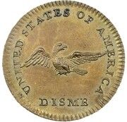 10 Cents "Copper Disme" (Pattern) - Reverse