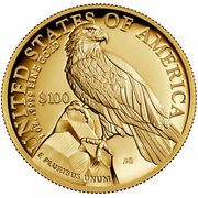 100 Dollars (American Liberty High Relief) - Reverse
