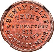 Token - Henry Wolff Trunk Manufactory (Detroit, MI) - Obverse