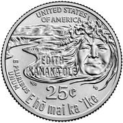 25 Cents "Washington Quarter" (Edith Kanakaʻole) - Reverse