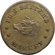 Civil War Merchant Token - Ph. J. Seiter's Market (New York, New York) - Obverse