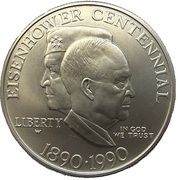 1 Dollar (Eisenhower Centennial) - Obverse
