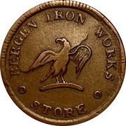 Hard Times Token - Bergen Iron Works, circles (Lakewood, NJ) - Obverse