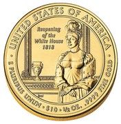 10 Dollars (Elizabeth Monroe; Bullion Coinage) - Reverse