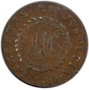 ½ Penny - Nova Constellatio “Pointed Rays” - Obverse