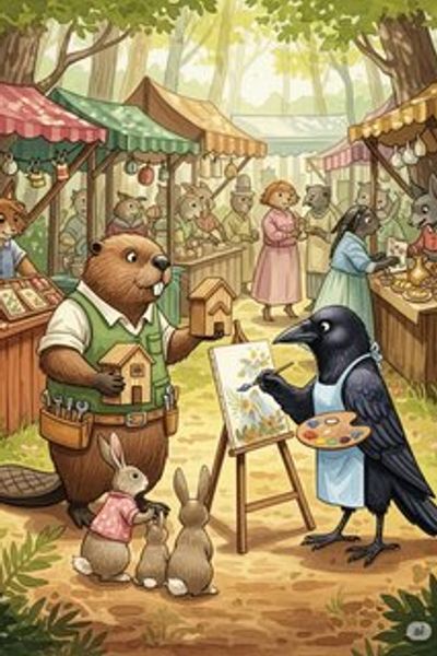The Woodland Marketplace: A Forest of Fair Trade educational story for 3-6 years children in English featuring warm themes