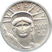 10 Dollars " American Platinum Eagle" (Bullion Coinage) - Obverse
