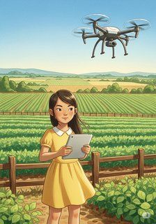 Elara and the Smart Farm educational story for 7-12 years children in English featuring inspiring themes