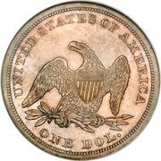 1 Dollar "Seated Liberty" (without motto) - Reverse