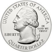 ¼ Dollar "Washington Quarter" (Theodore Roosevelt National Park, North Dakota - Silver 5 oz Bullion) - Obverse