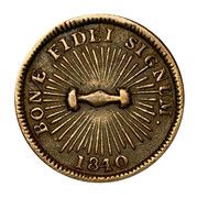 Hard Times Token - Bergen Iron Works, stars (Lakewood, NJ) - Reverse