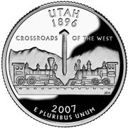 ¼ Dollar "Washington Quarter" (Utah - Silver Proof) - Reverse