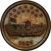 Civil War Token - The Monitor (F-240/337 a) - Obverse