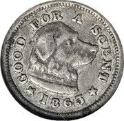 10 Cents - Civil War Merchant Token - Sam's Inn (Boston, MA) - Reverse