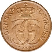 ½ Cent / 2½ Bit - Christian IX - Obverse