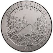 ¼ Dollar "Washington Quarter" (Frank Church River of No Return Wilderness - Silver 5 oz Bullion) - Reverse