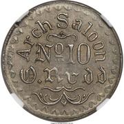 Civil War Merchant Token - Arch Saloon (Montville, Connecticut) - Obverse