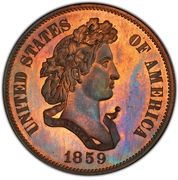 ½ Dollar "1859" (Pattern; copper) - Obverse