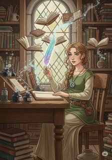 Elara and the Great River of Stories fantasy story for 7-12 years children in English featuring warm themes