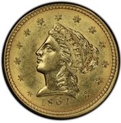 2½ Dollars - Clark, Gruber and Co. - Obverse