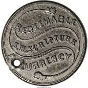 4 Cents - Civil War Merchant Token - S.H. Scripture Currency (New York) - Obverse