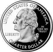 ¼ Dollar "Washington Quarter" (Chickasaw National Recreation - Silver 5 oz Bullion) - Obverse