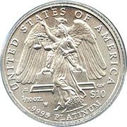 10 Dollars " American Platinum Eagle" (Bullion Coinage) - Reverse