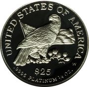 25 Dollars "American Platinum Eagle" (Bullion Coinage) - Reverse